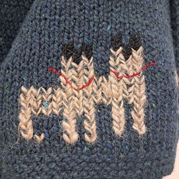 Vintage Knitting Needles For Margaret Hill Crochet Knit Sweater XL Green/Blue - Picture 14 of 17